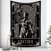 Lofaris Black And White Divination Mandala Pattern Wall Tapestry